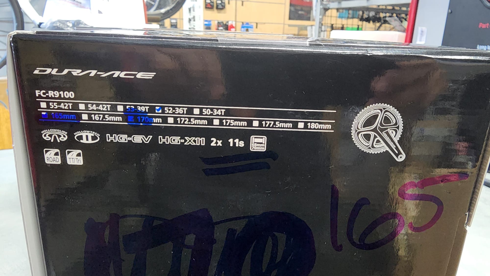 Shimano FC 9100 Dura Ace Crankset 11 Speed / 52-36T / 165mm