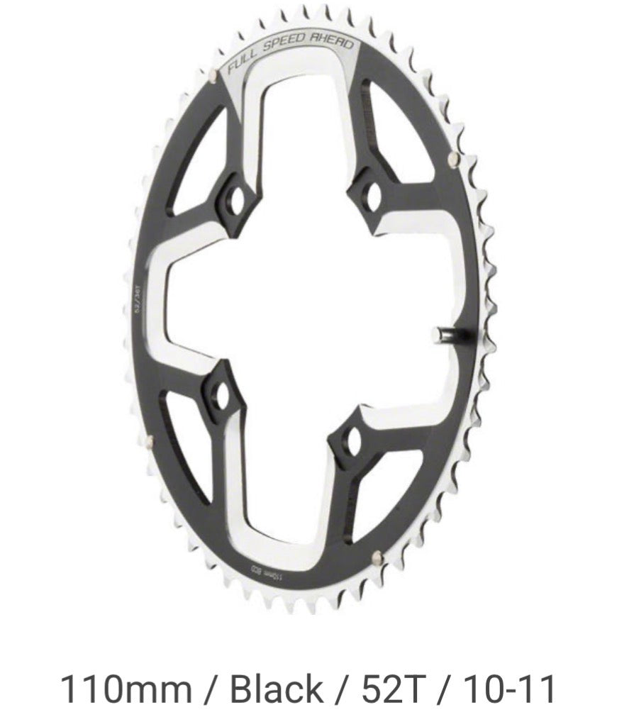 Plato FSA Gossamer ABS Super Road, 10/11 velocidades, 4 tornillos, 110 bcd, 48 dientes, negro