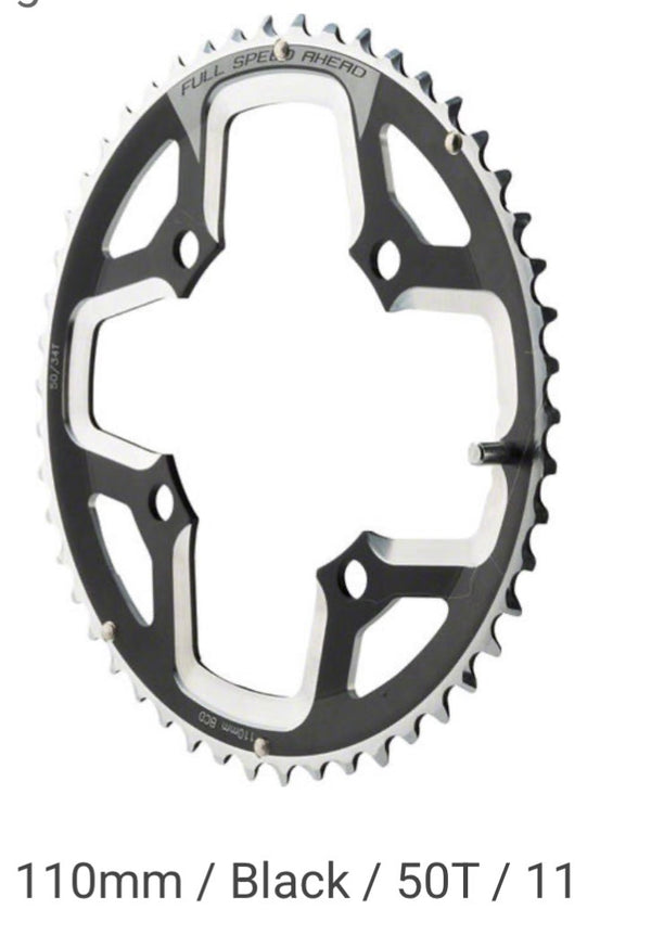 Plato FSA Gossamer ABS Super Road, 10/11 velocidades, 4 tornillos, 110 bcd, 48 dientes, negro