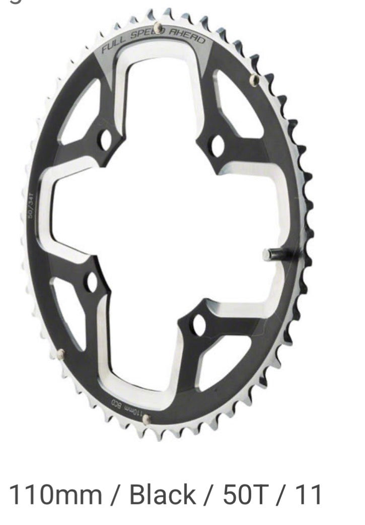 Plato FSA Gossamer ABS Super Road, 10/11 velocidades, 4 tornillos, 110 bcd, 48 dientes, negro