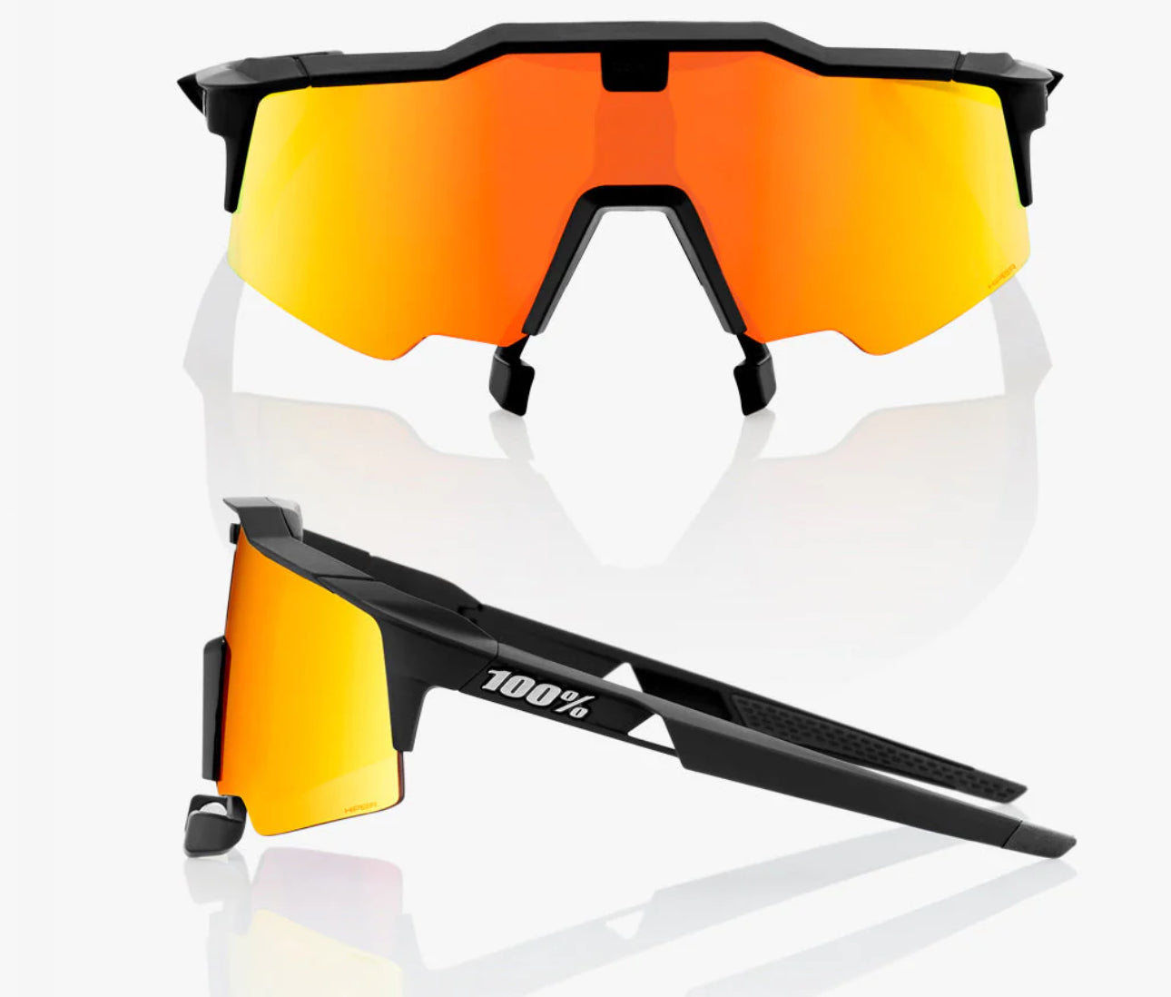 100% SpeedCraft AIR - Espejo multicapa negro HiPER rojo de tacto suave