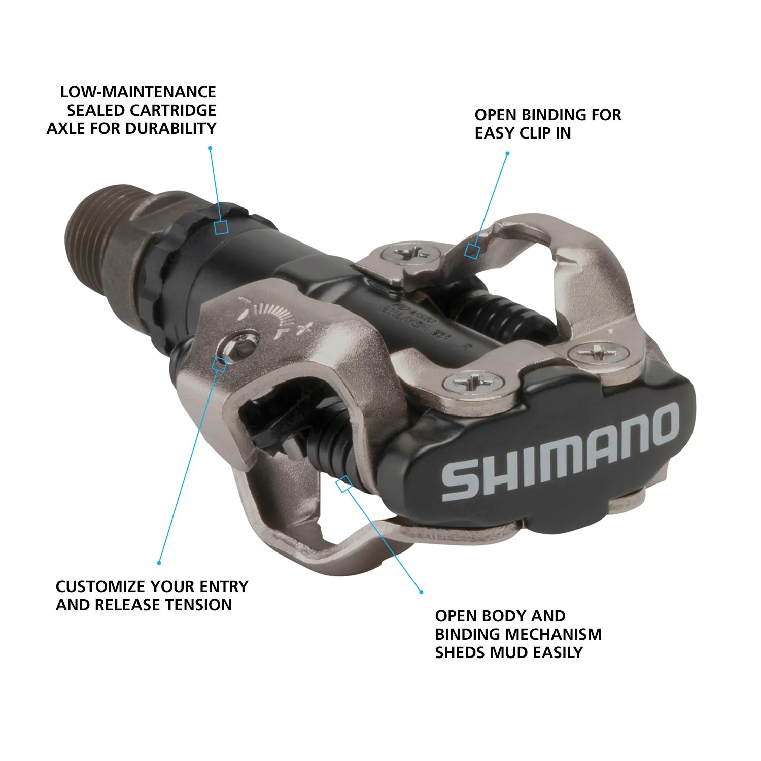 Shimano PD-M520L Negro SPD, con cala 