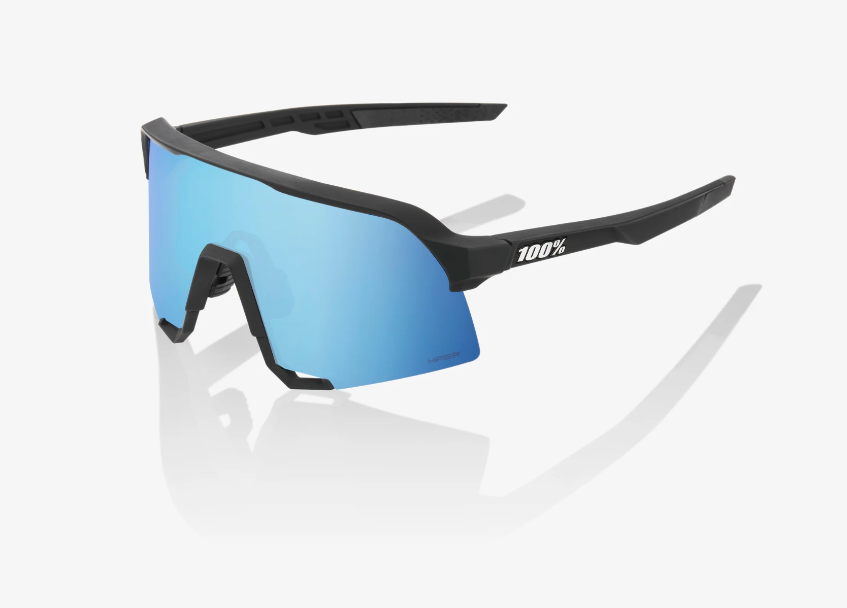 Lente de espejo multicapa Hiper Blue 100 % S3 negro mate