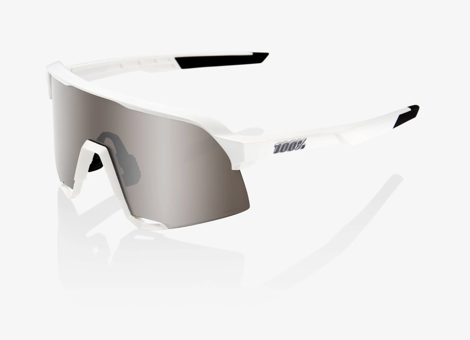 Lente de espejo 100% S3 blanco mate Hiper Silver 