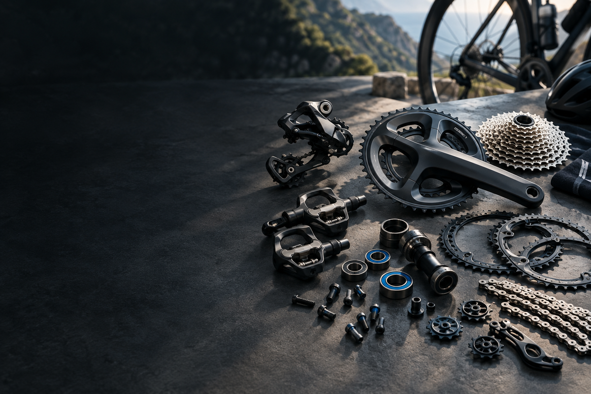 Cycling components on a dark workbench