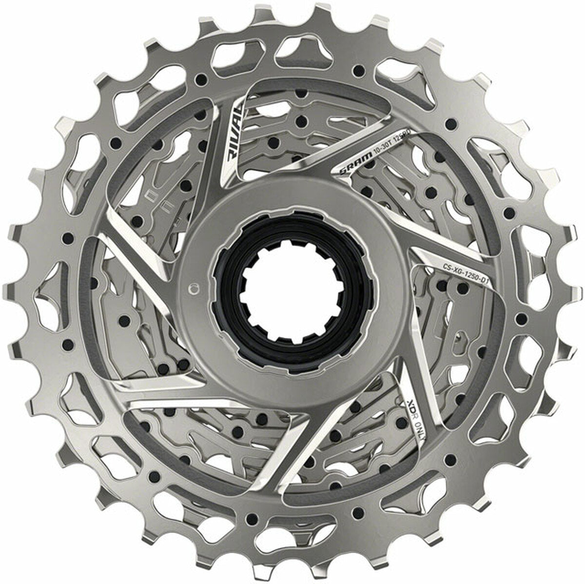 Cassette SRAM Rival AXS XG-1250 de 12 velocidades, plateado, para cuerpo de transmisión XDR D1